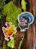 Mushroom Marauder - Turkey Tail | Funny Mushroom Sticker: Clear Laminate